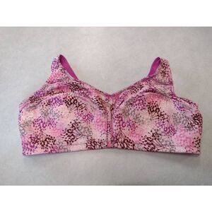 Comfort Choice Pink Floral Cotton Bra Size 48D Style 27-0238-9